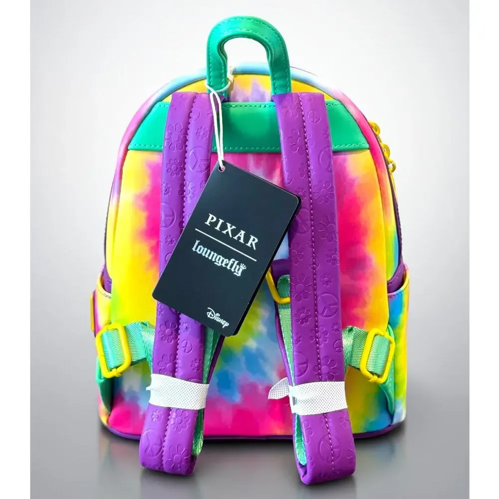 Loungefly Disney Pixar Cars Fillmore Tie Dye Good Vibes Mini Backpack NWT